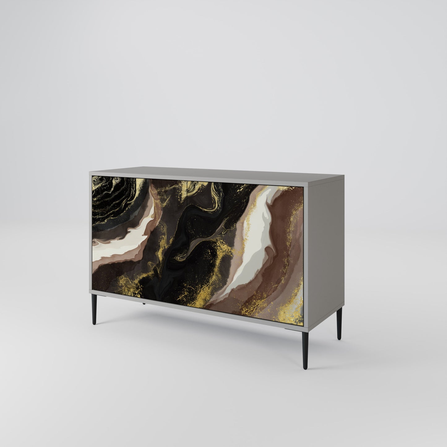 GOLD DUST 2-Door Sideboard in Grey Finish