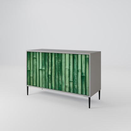 NATURAL GREEN 2-Door Sideboard in Grey Finish