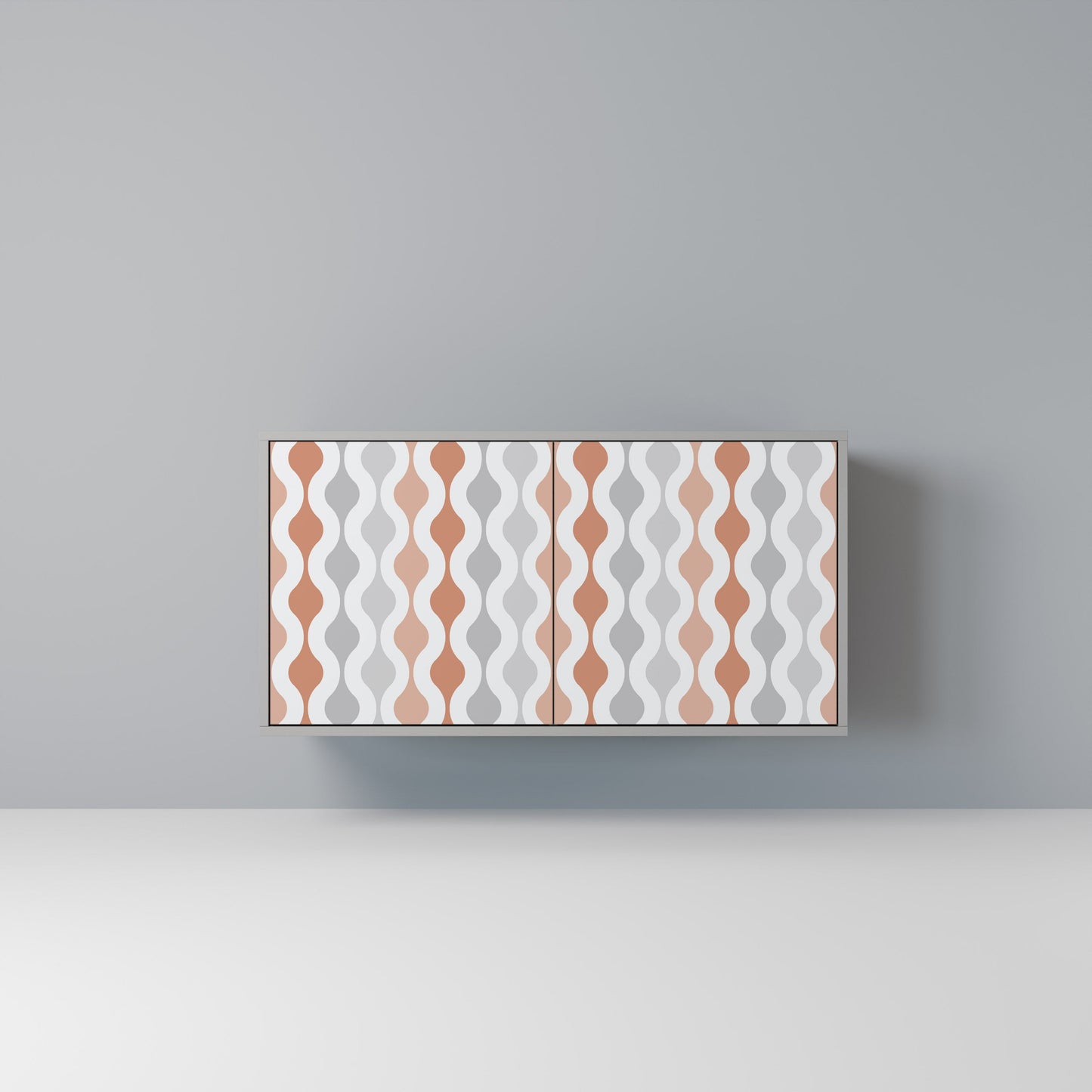 HAZY NOSTALGIA 2-Door Sideboard in Grey Finish