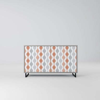 HAZY NOSTALGIA 2-Door Sideboard in Grey Finish