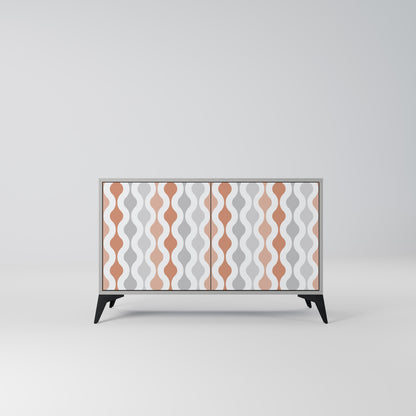 HAZY NOSTALGIA 2-Door Sideboard in Grey Finish