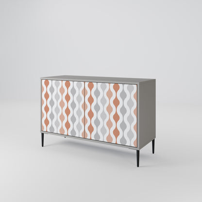 HAZY NOSTALGIA 2-Door Sideboard in Grey Finish