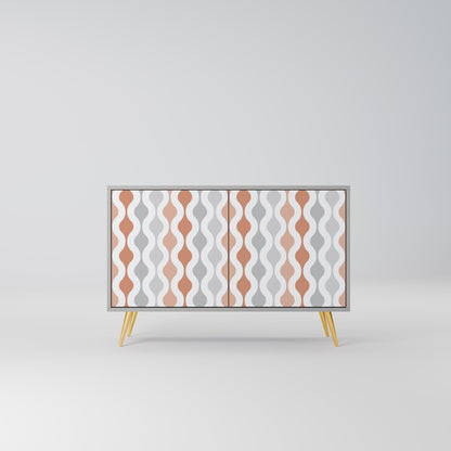 HAZY NOSTALGIA 2-Door Sideboard in Grey Finish