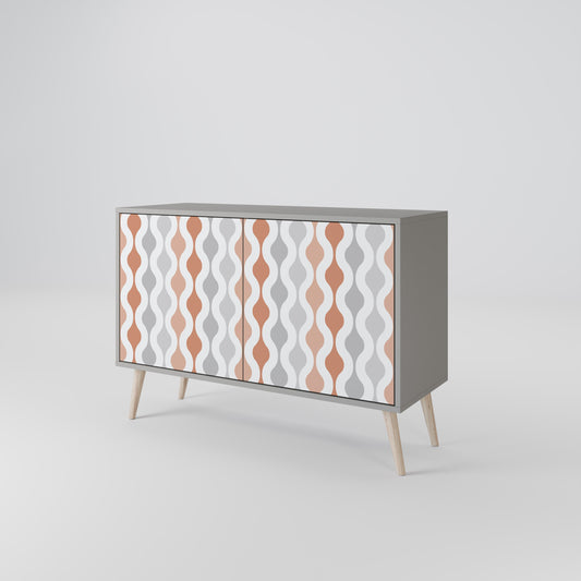 HAZY NOSTALGIA 2-Door Sideboard in Grey Finish