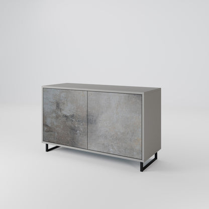 CONCRETE WALL 2-Door Sideboard in Grey Finish