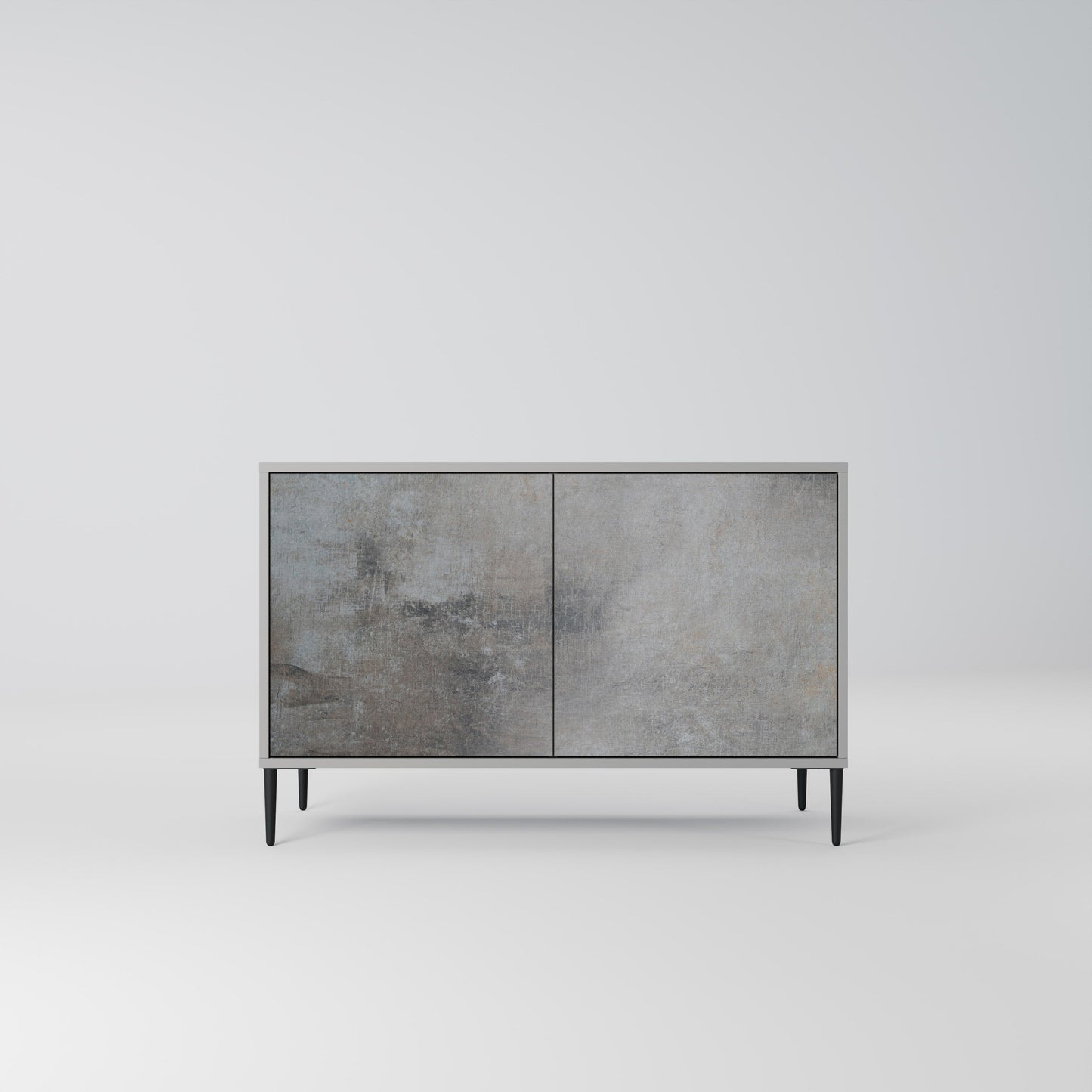 CONCRETE WALL 2-Door Sideboard in Grey Finish
