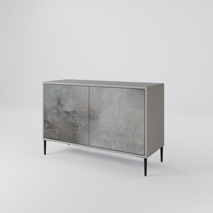 CONCRETE WALL 2-Door Sideboard in Grey Finish