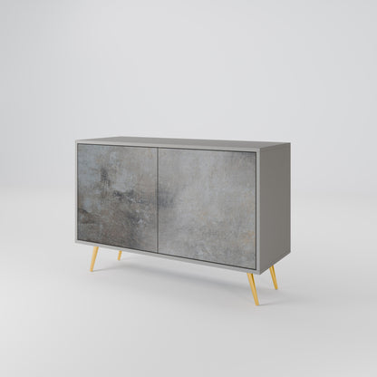 CONCRETE WALL 2-Door Sideboard in Grey Finish