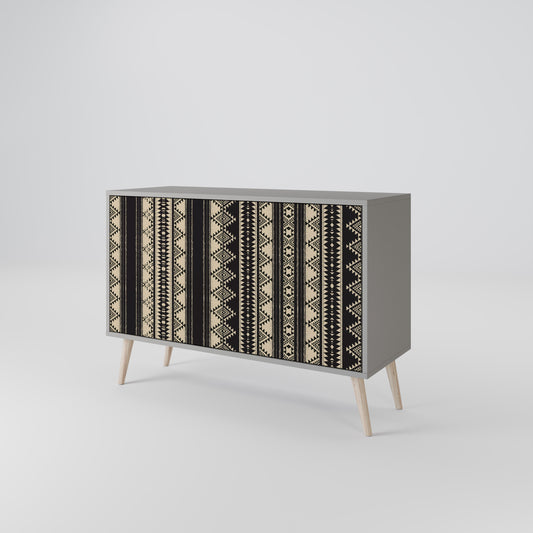 Credenza AZTEC a 2 ante in finitura grigia