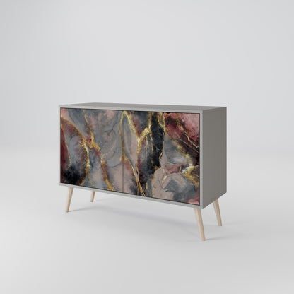 GOLDEN TIDES 2-Door Sideboard in Grey Finish