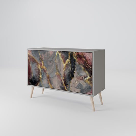 GOLDEN TIDES 2-Door Sideboard in Grey Finish