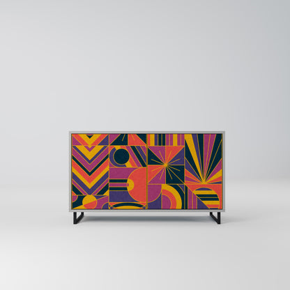ELECTRIC PATTERNS 2-Door Sideboard in Grey Finish