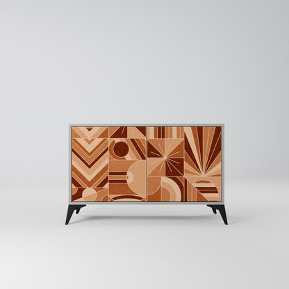 PRISM MOSAIC 2-Door Sideboard in Grey Finish
