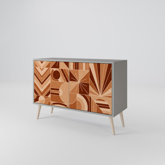 PRISM MOSAIC 2-Door Sideboard in Grey Finish
