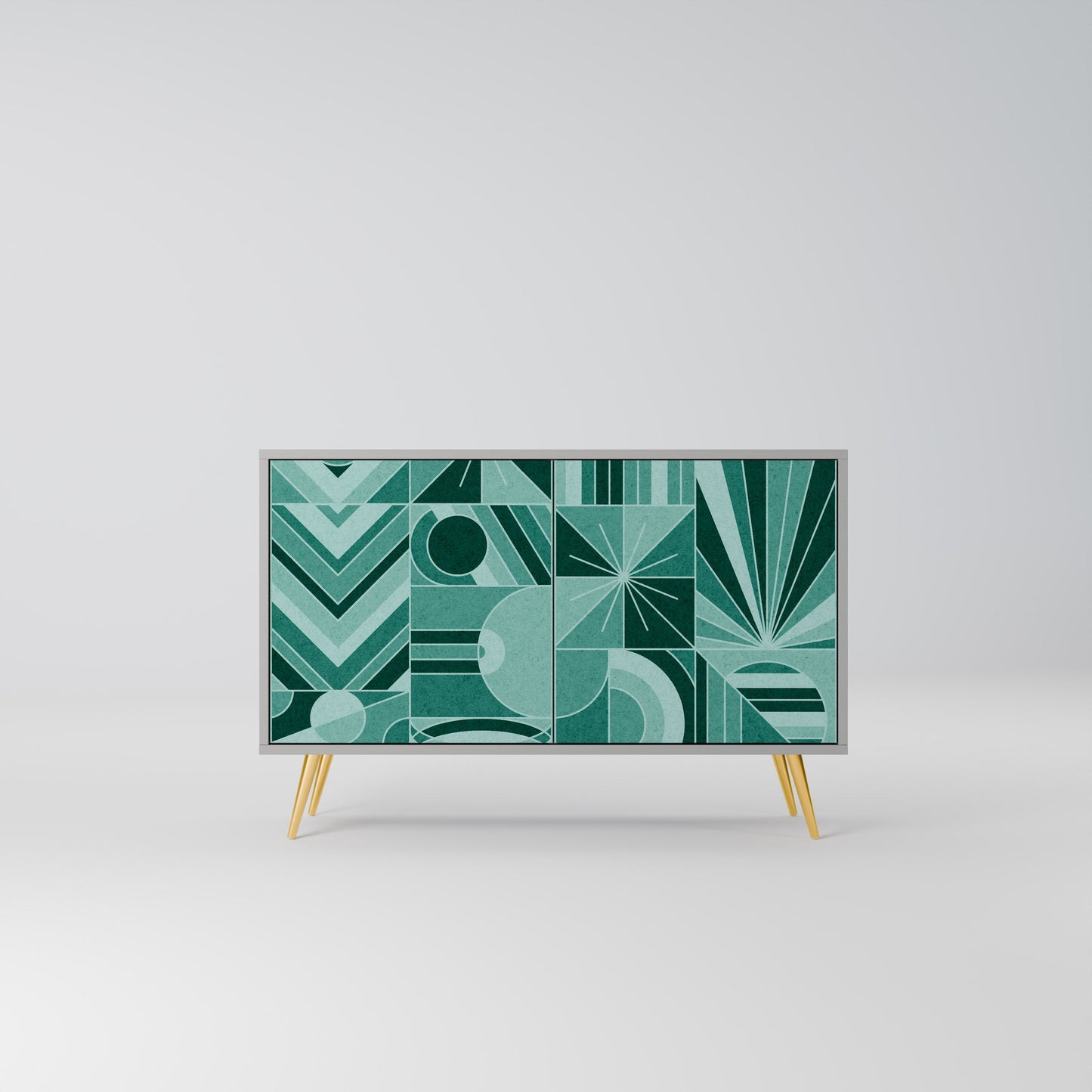 HARMONIC GRID 2-Door Sideboard in Grey Finish