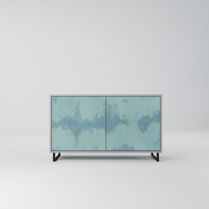 Credenza a 2 ante SKY WASH in finitura grigia