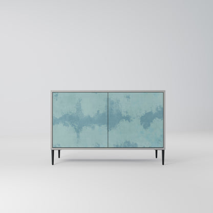 Credenza a 2 ante SKY WASH in finitura grigia