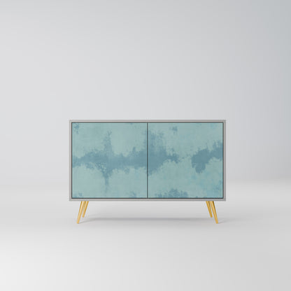 Credenza a 2 ante SKY WASH in finitura grigia