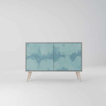 Credenza a 2 ante SKY WASH in finitura grigia