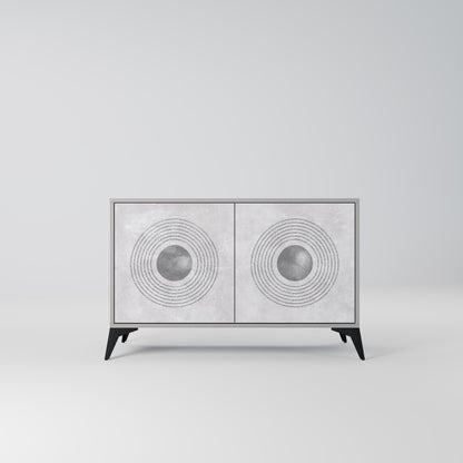 SOLID CIRCLES 2-Door Sideboard in Grey Finish