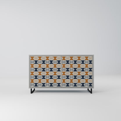 Credenza a 2 ante REFLECTION RANGE in finitura grigia