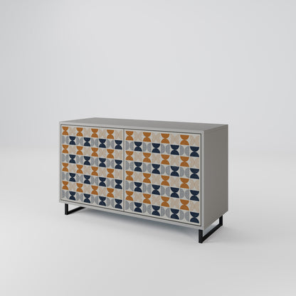 Credenza a 2 ante REFLECTION RANGE in finitura grigia