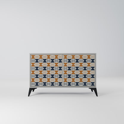 Credenza a 2 ante REFLECTION RANGE in finitura grigia