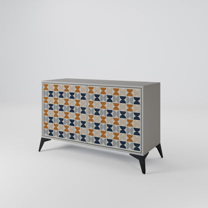 Credenza a 2 ante REFLECTION RANGE in finitura grigia