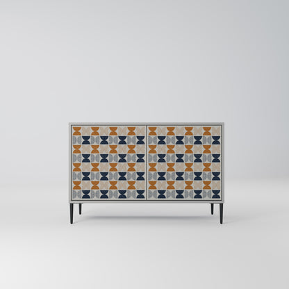 Credenza a 2 ante REFLECTION RANGE in finitura grigia