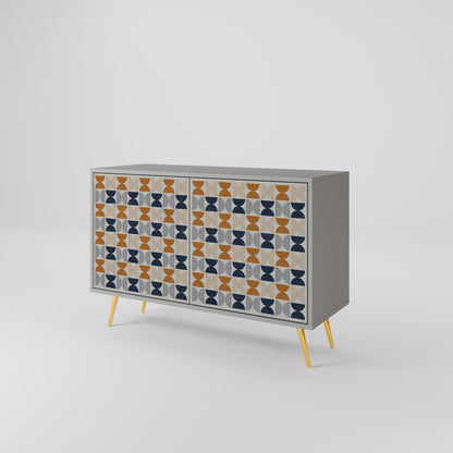 Credenza a 2 ante REFLECTION RANGE in finitura grigia