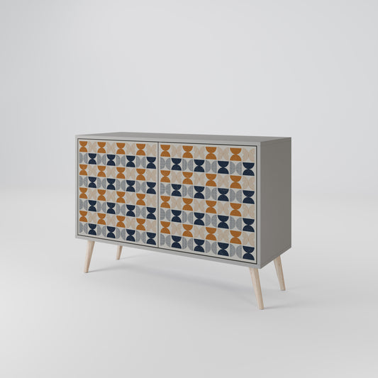 Credenza a 2 ante REFLECTION RANGE in finitura grigia