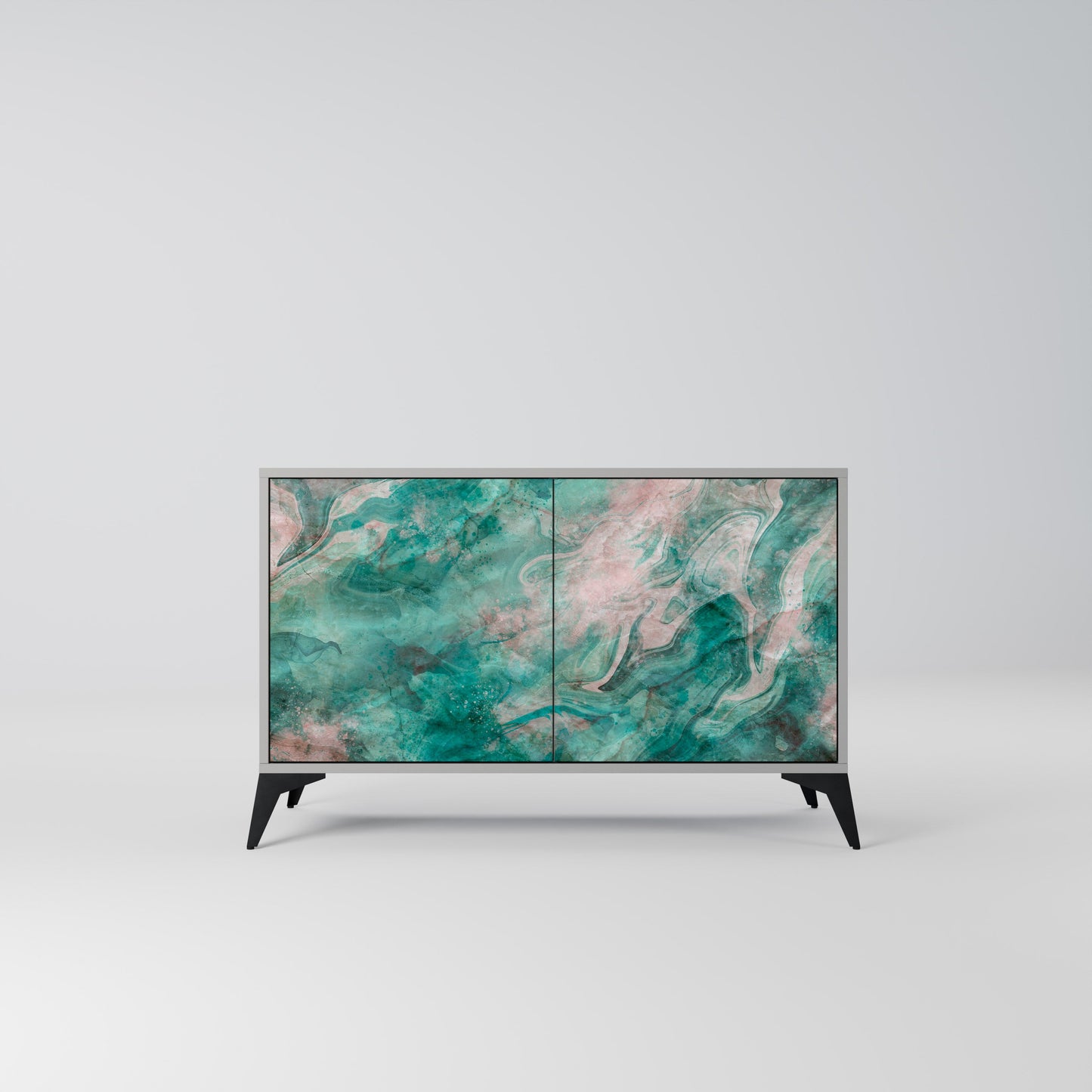 ABSTRACT ALCHEMY 2-Door Sideboard in Grey Finish