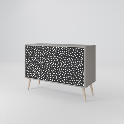 Credenza a 2 ante BLINDING LIGHTS in finitura grigia