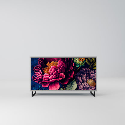 Credenza BLOOMING ELEGANCE a 2 ante in finitura grigia