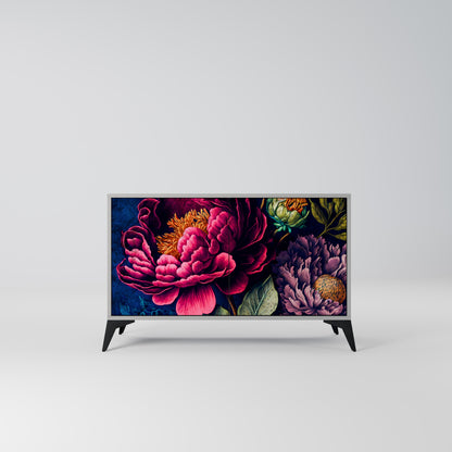 Credenza BLOOMING ELEGANCE a 2 ante in finitura grigia