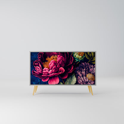 Credenza BLOOMING ELEGANCE a 2 ante in finitura grigia