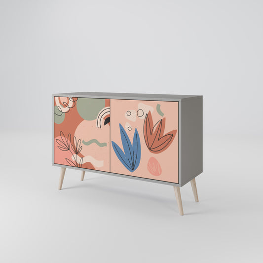 PASTEL DESTINY 2-Door Sideboard in Grey Finish