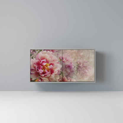 Credenza a 2 ante PEONY WHISPER in finitura grigia