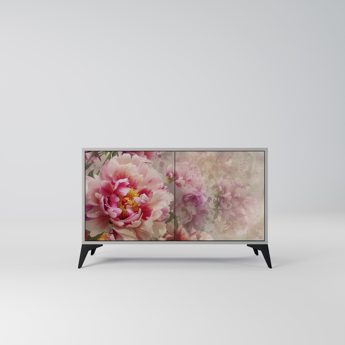 Credenza a 2 ante PEONY WHISPER in finitura grigia