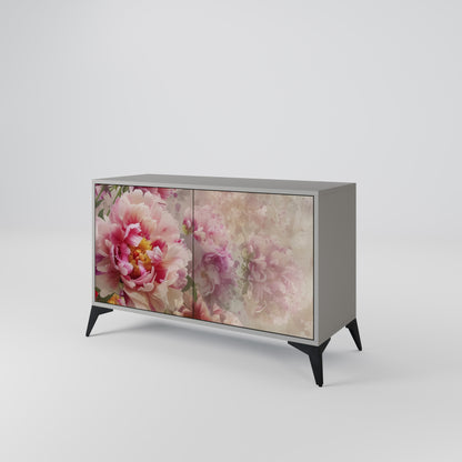 Credenza a 2 ante PEONY WHISPER in finitura grigia