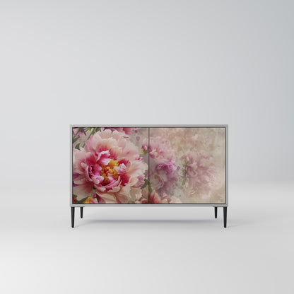 Credenza a 2 ante PEONY WHISPER in finitura grigia