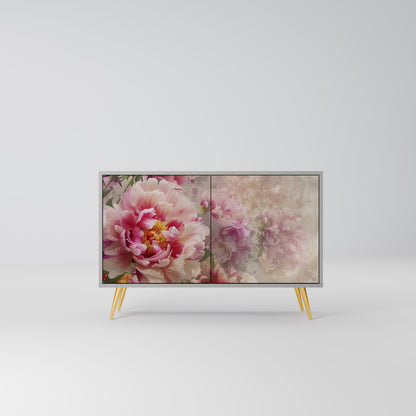 Credenza a 2 ante PEONY WHISPER in finitura grigia