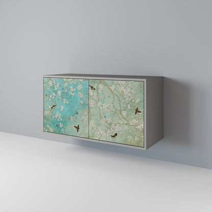Credenza BLOOMING CHARM a 2 ante in finitura grigia