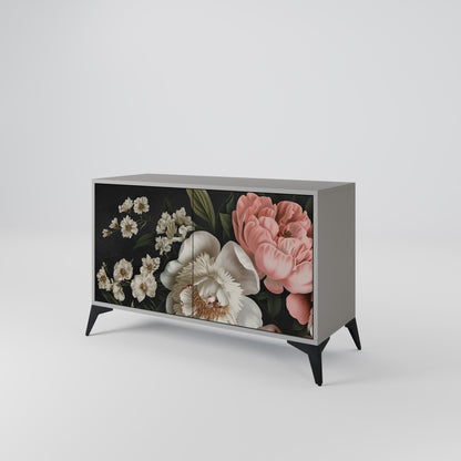 LUSH ELEGANCE 2-Door Sideboard in Grey Finish