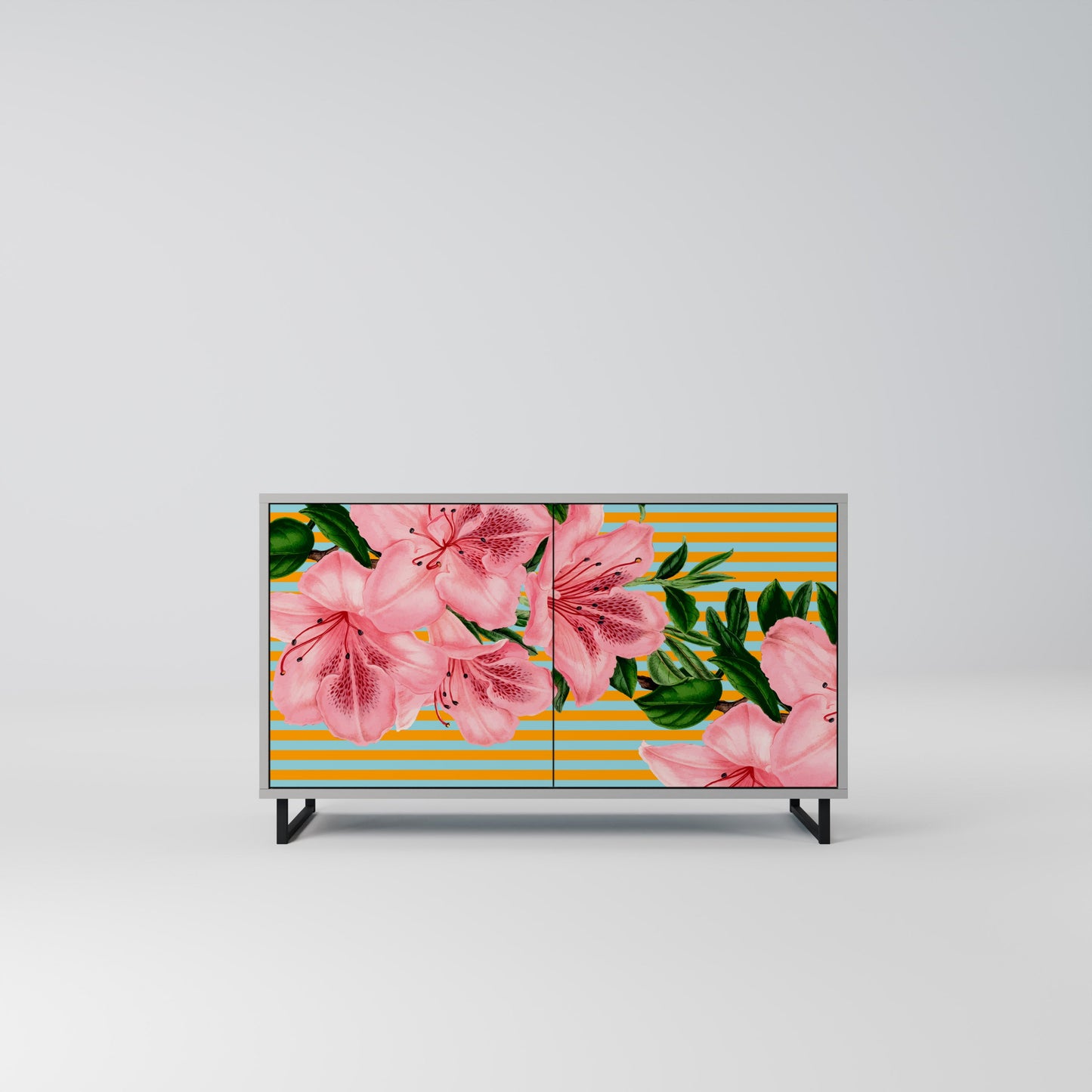 FRAGILE BEAUTY 2-Door Sideboard in Grey Finish