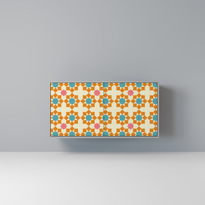 FLORAL DECOR 2-Door Sideboard in Grey Finish