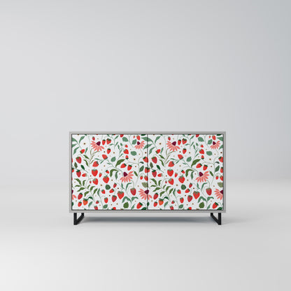 FLOWERS AND STRAWBERRIES 2-Door Sideboard in Grey Finish