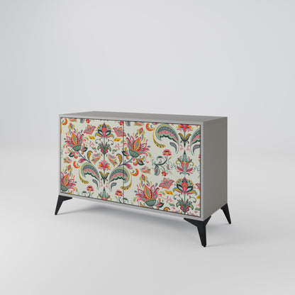 ORGANIC FOLKLORE 2-Door Sideboard in Grey Finish