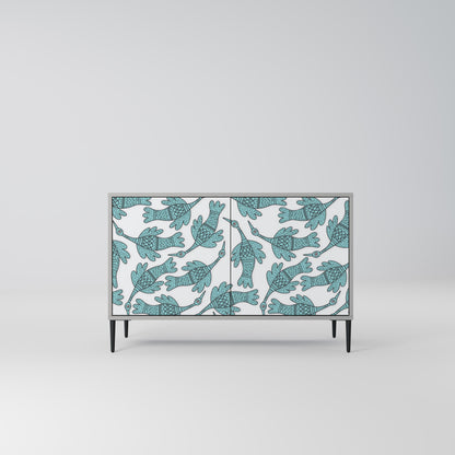 Credenza a 2 ante WATERSPOUT SONGIBIRD in finitura grigia