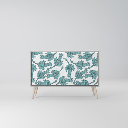 Credenza a 2 ante WATERSPOUT SONGIBIRD in finitura grigia